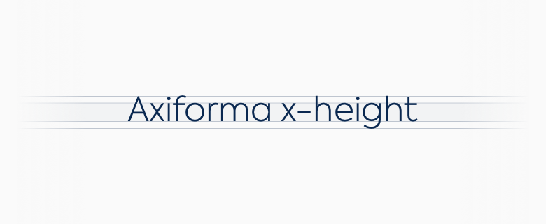 x-height representation of the Axiforma font